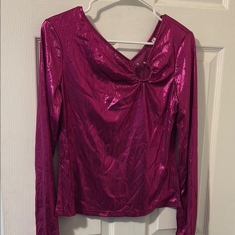 Shimmering Pink Long Sleeve Top